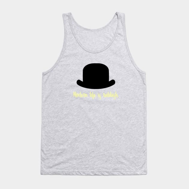 Modern Life Is Rubbish, mustard Tank Top by Perezzzoso